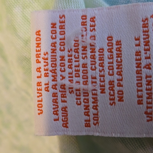 ♥️5 for $25♥️ Hearts of Palm Cap-Sleeved Tee Tropical Colors Women size XL - Picture 8 of 10